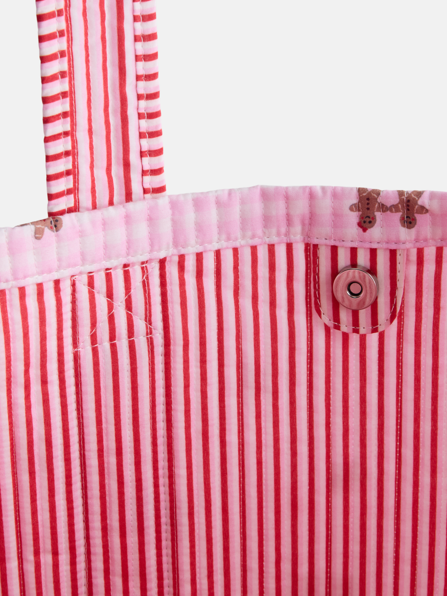 No Boundaries Quilted Tote Bag, Pink Marshmallow Gingerbread photo 3