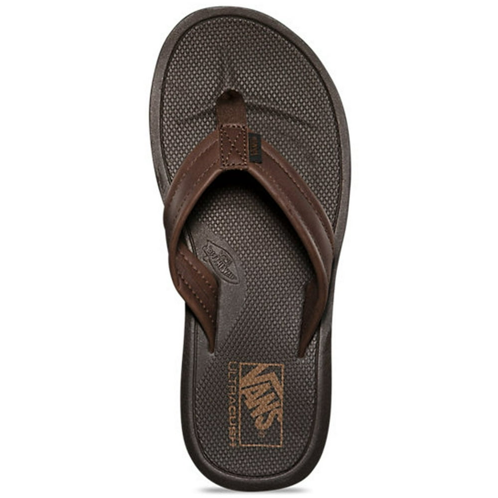 Vans - Vans Nexpa Leather ESP Espresso Men's Flip Flops Size 10 ...