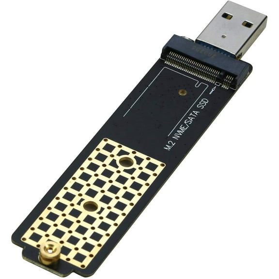 M.2 to USB Adapter, RIITOP NVMe to USB 3.0 Reader Card Compatible with Both NVMe (PCI-e) M Key SSD & (B M Key SATA Based) NGFF SSD