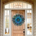 thumbnail image 3 of Guirnalda Elegante De Pavo Real Para Puerta Delantera, Corona De Pavo Real Azul Para Decoraciones Del Hogar Minnieouse HA037495-00, 3 of 6