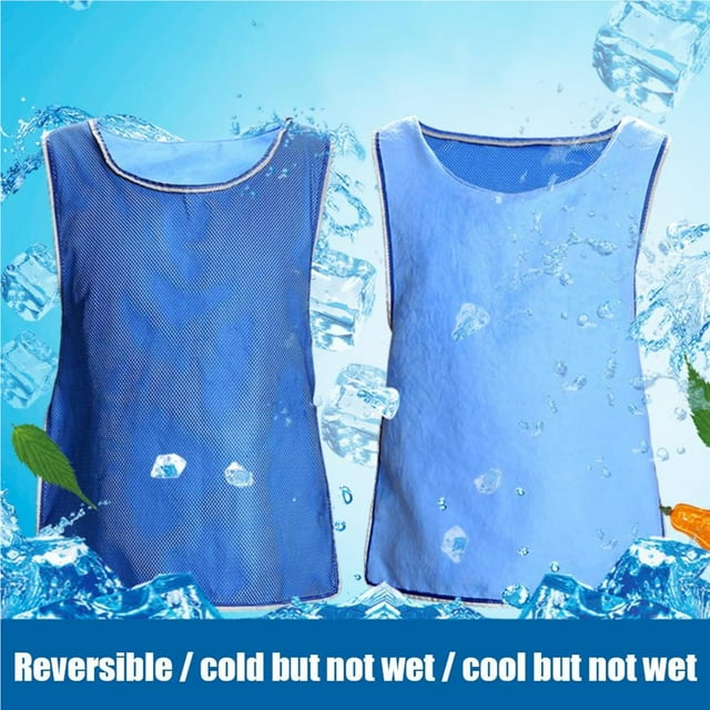 fastboy Summer Cooling Vest Heat Resistant Ice Pack Vest Personal Cooling Cold Vest for Fishing Cycling Running