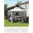 thumbnail image 2 of Garvee Pop Up Gazebo, 13*13 ft, 6 Sided Camping,  with Mosquito Netting and Carry Bag, Dark Gray, 2 of 7