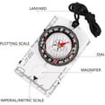 thumbnail image 3 of 4 Pcs Outdoor Compass with Adjustable Declination,Magnifier,Ruler,Scale. Multifunctional Orienteering Waterproof Compass for Map Reading, Navigation, Hiking, 3 of 6