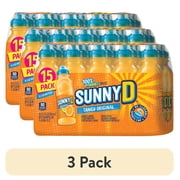 (3 pack) SUNNYD Tangy Original Shelf Stable Orange Juice Drink, 15 Count, 11.3 fl oz Bottles