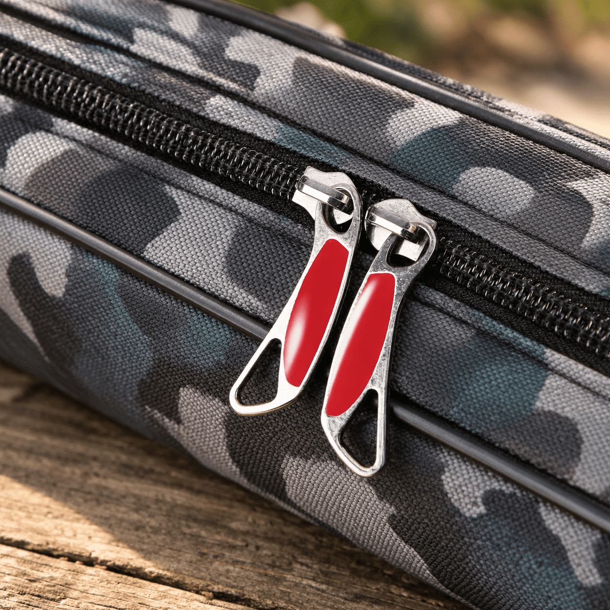 Camouflage 150cm 3-Layer Oxford Fishing Rod Case Portable Carrier