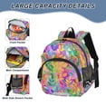 thumbnail image 4 of RMDQTR Adorable Ear-Print Backpack with Reflective Strip and Anti-Lost Leash Adjustable Shoulder Straps Mini Travel Backpack Multicolor Foliage Design, 4 of 7