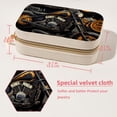 thumbnail image 5 of Motorcycle Theme Velvet Portable Jewelry Organizer with Removable Compartment – Necklace Holder, Earring Organizer, and Jewelry Boxes - Gift, 5 of 7