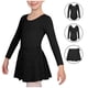 thumbnail image 1 of Conjuntos de blusas y camisas de cuello redondo y manga larga Ropa de baile para niñas Vestido de práctica de red con lentejuelas de manga larga con espalda en forma de corazón Conjunto de dos piezas, 1 of 8