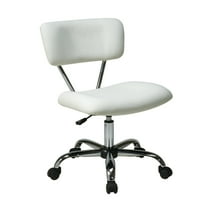 Vista Task Office Chair in White Vinyl by OSP Home Furnishings
