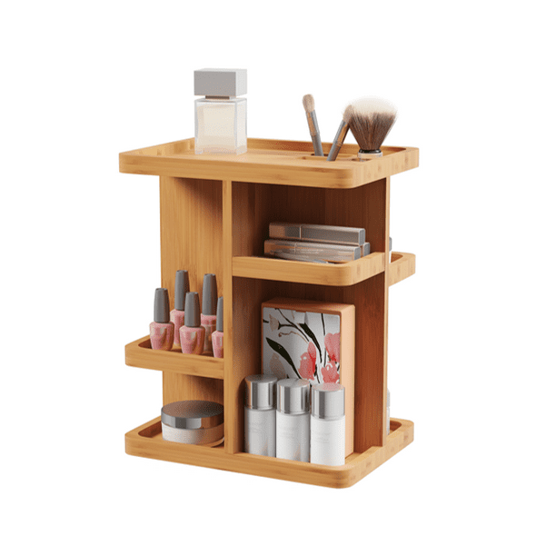 Makeup Organizer Rotating Eco-Friendly Compact Modern Skincare Cosmetic and Vanity Carousel for Bedroom, or Dorm Lavish Home - Walmart.com
