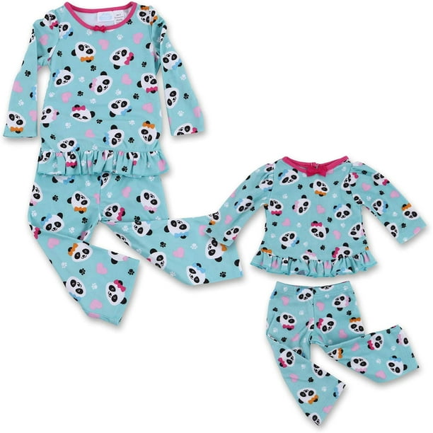 Dream with Me Matching Doll Pajamas for Girls and 18 Inch Dolls Walmart