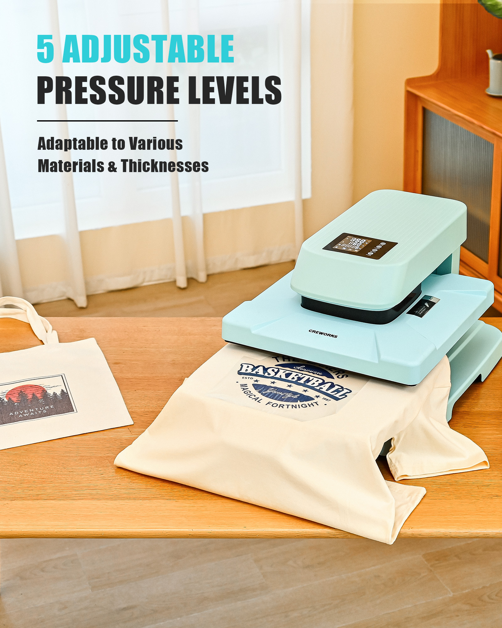 Creworks 15"x15" Auto Heat Press Machine for Transfer Vinyl Sublimation Project