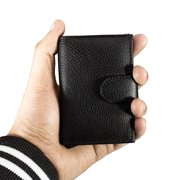 Men PARLIAMENT WALLET Genuine Leather Slim Credit Card Holder with RFID Blocking
