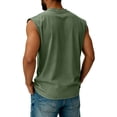 thumbnail image 3 of Mens Fourth Of July Shirts Retro American Flag Graphic Sleeveless Shirt 250th Anniversary We the People Patriotic Tank USA Independence Day Round Neck Tops,Green 3XL, 3 of 3