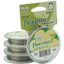 BeadSmith Flex-Rite Beading Wire, 7 Strand .018" Thick, 30 Foot Spool, Clear