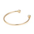 thumbnail image 4 of 5pcs Rack Plating Brass Cuff Bangle Making with Detachable Ball Long-Lasting Cadmium Free & Lead Free golden 1/8~1/4 inch(0.3~0.8cm) Inner Diameter: 2-3/8 inch(5.9cm), 4 of 4