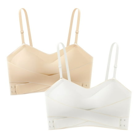 

ZHUASHUM Women Solid Lingerie Padded Strapless Bra