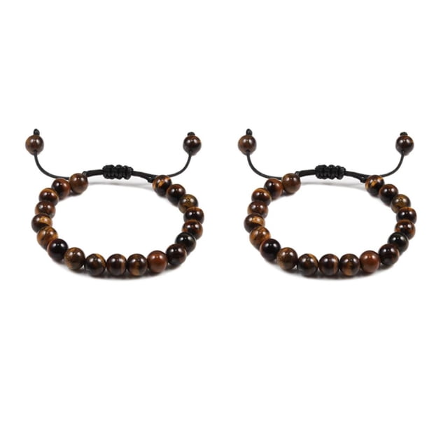 Sonducket Colección Apilable Con Piedras Naturales Regalo Para Mujer Y Hombre Para Mujer Ojo De Tigre ojo de tigre 2Conjunto