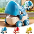 thumbnail image 7 of Pull String Dinosaur Toy Car, Preschool Pull Back Vehicle, Interactive Kids Push and Pull Dinosaur Car Toy, Durable Plastic Construction with Stable Wheels for Indoor and Outdoor Play, 7 of 7
