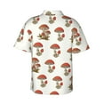 thumbnail image 3 of Balery Mushroom Print Men's Hawaiian Shirts Short Sleeve Beach Shirt Relaxed Fit Vacation Button Down Shirts-Small, 3 of 9