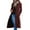 Wine, variant on qucoqpe Women's Long Wool Trench Coat Thicken Casual Button Front Peacoat Jacket with Pockets Fall WInter Warm Fashion Overcoat