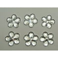 thumbnail image 2 of U8MO 200 Clear Acrylic Flatback Flower Rhinestone Gem 15mm DIY Embellishments, 2 of 7