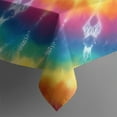 thumbnail image 4 of Colorful Rainbow Tie Dye Spiral Pattern Rectangle Tablecloth 60"x102",Waterproof Polyester Rectangle Table Cloth, Wipeable Spillproof Polyester Tablecloth for Dining, Camping, Indoor and Outdoor, 4 of 6