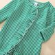thumbnail image 3 of Traje de una sola pieza Ayalinggo para recién nacido con volantes y cremallera, verde, 6-12 m, 3 of 6