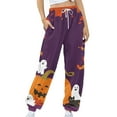 thumbnail image 5 of QATAINLAV Halloween Sweatpant for Women Baggy Cinch Bottoms Jogger Pants Novelty Graphic Print Trousers Drawstring High Waisted Sweat Pants with Pockets 90 off Clearance Sale Multicolor M, 5 of 6