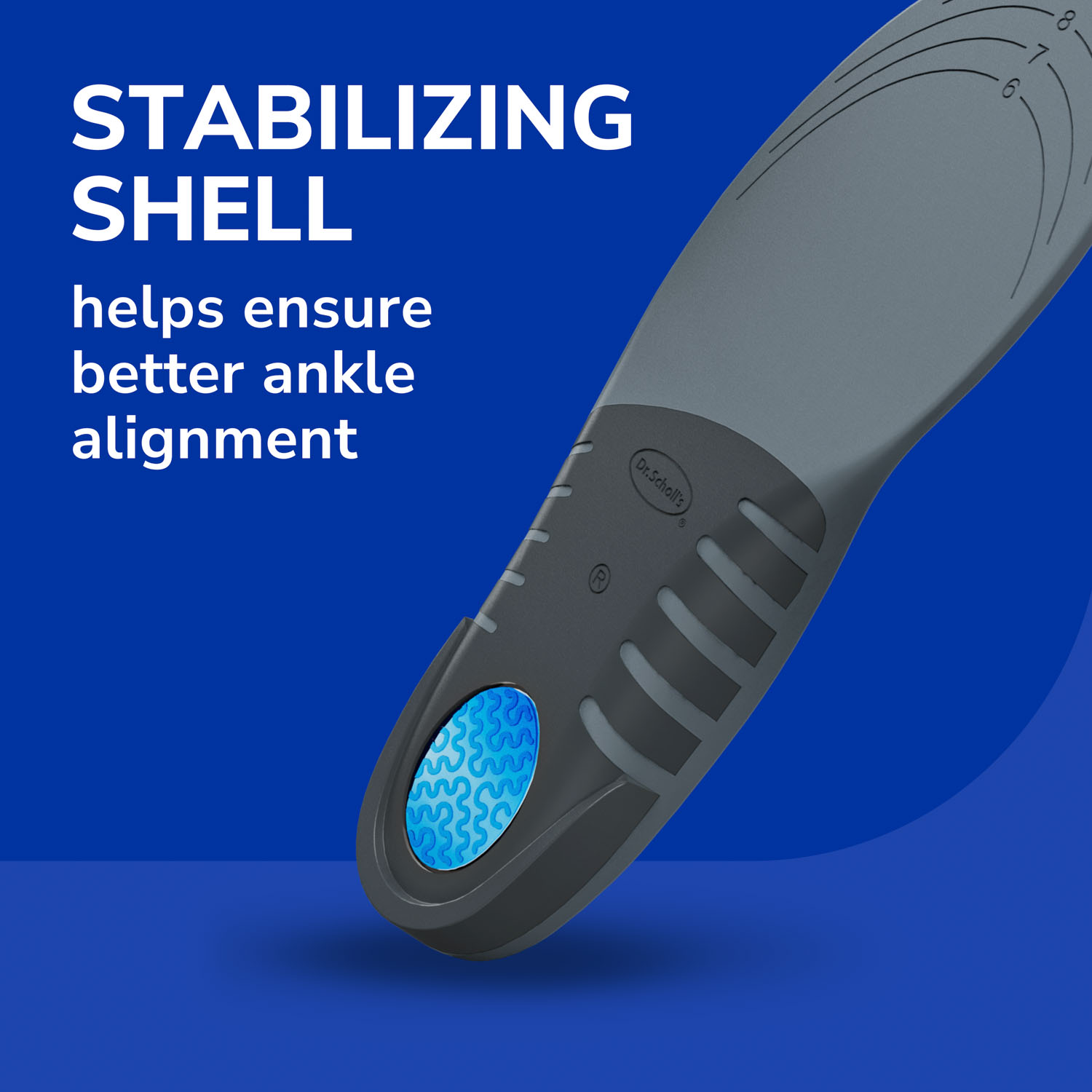Dr. Scholl's Stability Support Insoles Flat feet & Overpronation, Low Arch Support, Women 6-10, 1 Pair