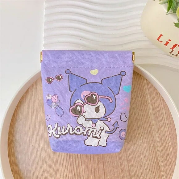 Kawaii Hello Kitty Anime Figure Kuromi Mini Porte-Monnaie Portable Portefeuille Cartoon Écouteur Date Ligne Sac de Rangement Kawaii Filles Cadeau