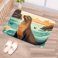 thumbnail image 5 of Sea Lion Polyester Non-Slip Machine Washable Bath Rug Indoor Rug Door Carpet, 5 of 6