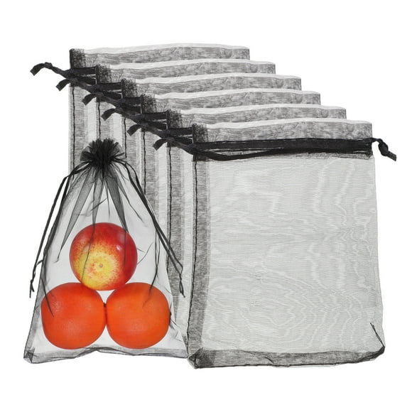 50Pack Fruit Protection Bags, 5.9x3.9inch Netting Cover Bag, Black