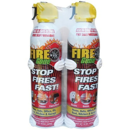 Fire Gone Suppressants With Bracket Fire Extinguisher (Set of 2)