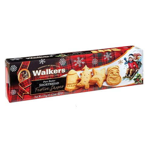 Walkers Shortbread Festive Shapes Butter Cookies, 6.2Ounce Box 1