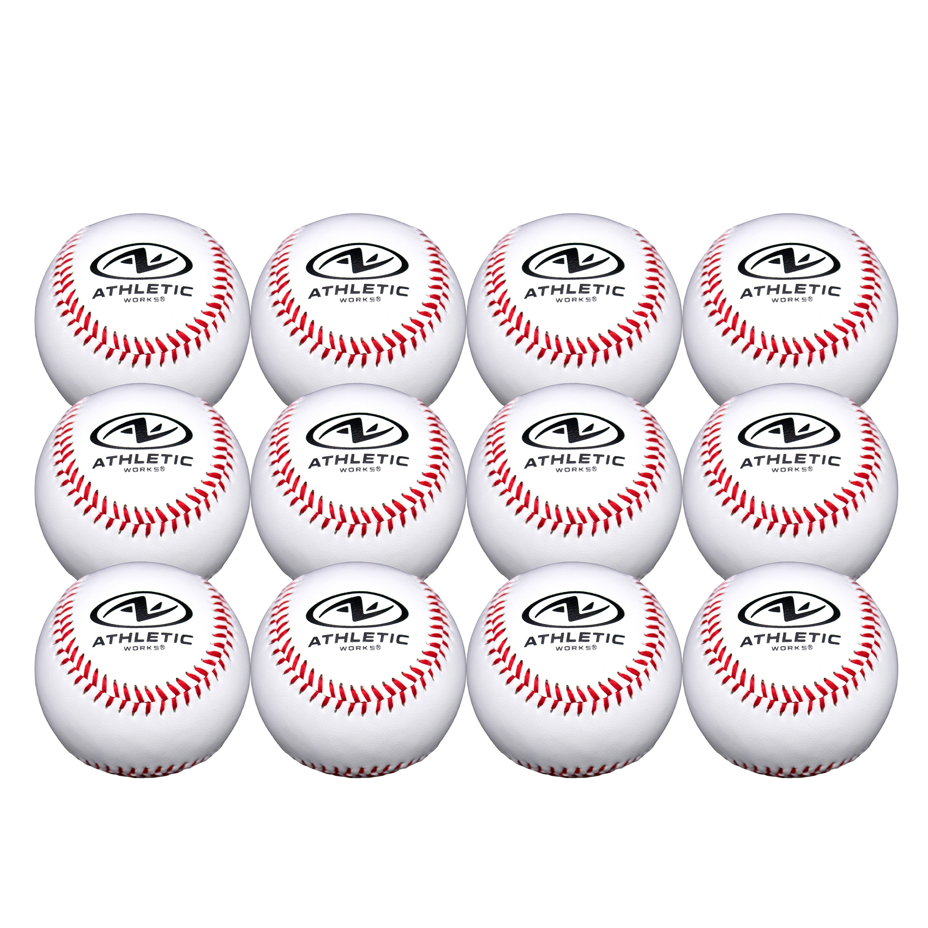Athletic Works 12 Pack Durable Training and Recreation Baseballs