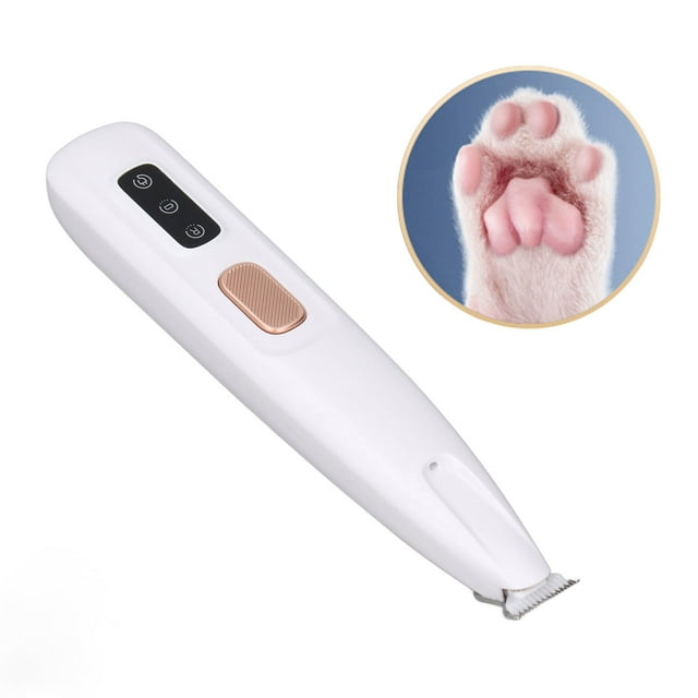 Pet Trimmer, Dog Clipper LED Light Rechargeable Safe for Eyes Ears Face