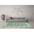 thumbnail image 3 of Ahgly Company Indoor Rectangle Abstract Light Blue Modern Area Rugs, 5' x 8', 3 of 4