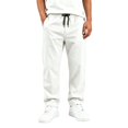 thumbnail image 2 of CONZONE Big Boys School Uniform Pants Straight Leg Flat Front Pants for Boys Drawstring Fall Trousers with Pockets, 2 of 7