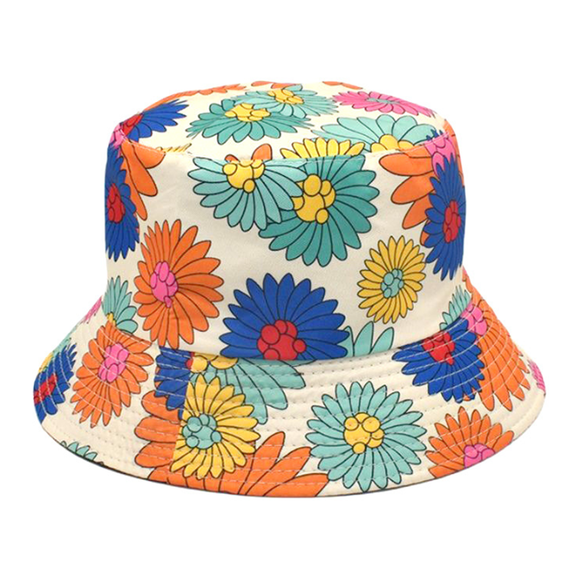 TELOLY Sun Hat Cartoon Pattern Fashionable and Versatile Bucket Hats for Woman Unisex Foldable Wide Eaves Sun Hats for Women,Style 4