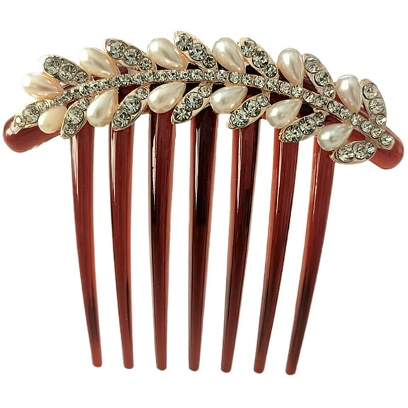Bangs Hair Clip Comb Wedding Rhinestone Combs Retro Flower Headdress Antique for Women Decorative Bride