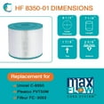 thumbnail image 4 of Hurricane HF8350-01 Replacement Spa Filter Cartridge for PVT50W & Unicel C-8350, 4 Pack, 4 of 12