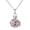 Pink(silver), variant on HOOUN Floral Harmony Ball Enamel Locket Pendant Necklace Jewelry Diffusion No Chime-White(silver)