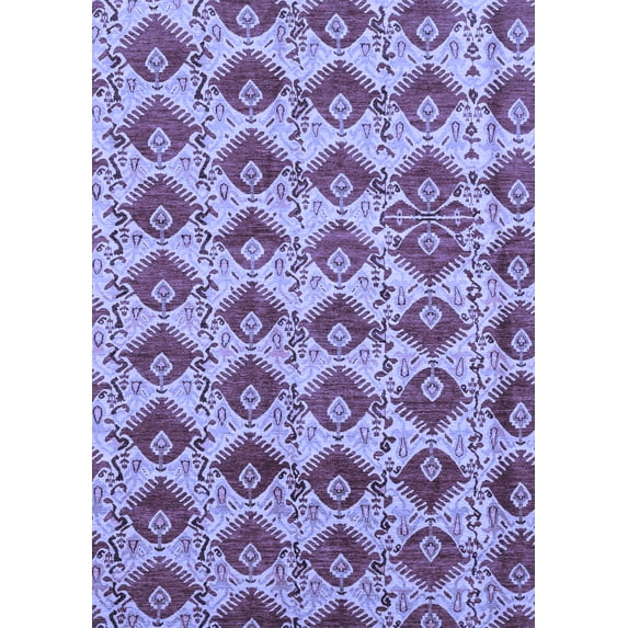 Ahgly Company Indoor Rectangle Abstract Blue Modern Area Rugs, 8' x 10'