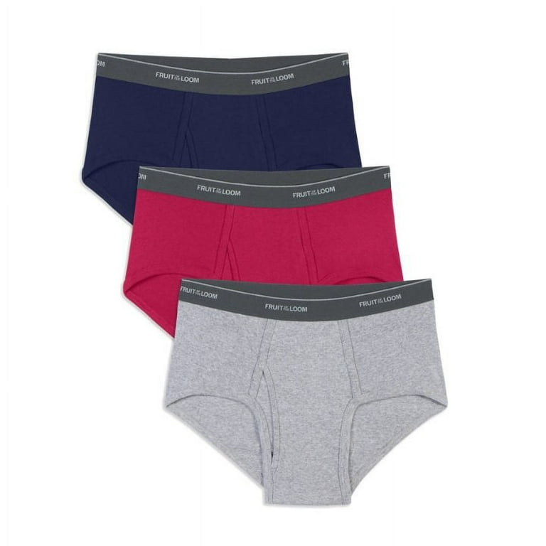 Fruit of the Loom Men's 100% Cotton Dual Defense Fashion Briefs