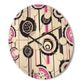 thumbnail image 3 of Designart 'Circular Retro Pattern' Mid-Century Modern Wood Wall Clock, 3 of 5