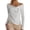 White, variant on Long Sleeve Shirts for Women Elegant Off Shoulder Blouse Basic Solid Color Tops with Irregular Edges