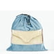 thumbnail image 1 of Organizador de bolsa de almacenamiento transparente con cordón | Franela de terciopelo y PVC | Gris, Azul, Rosa | 12.2x11.8in | Estuche portátil a prueba de polvo para viajes, zapatos, ropa, 1 of 6