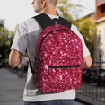thumbnail image 6 of Pofeuu Pink Glitter Print Laptop Backpack Travel Canvas Backpack for School Lightweight and Comfortable Backpack College Backpack Schoolbag, 6 of 6