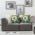 thumbnail image 2 of nygtbtfer  Summer Daisy Pillow Covers  Set of 2 Farmhouse Yellow Watercolor Daisy Floral Decorations Patio Outdoor Cushion Case for Sofa Couch Home White, 2 of 7